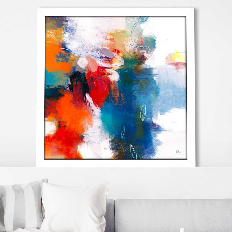 It's a Party II - Peinture à cadre flottant, Cadre blanc, H 31,5 po x l 31,5 po x P 1 po