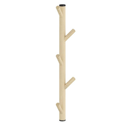Scandinavian design vertical 5 hook rack