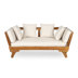 Beige Cushion/Teak Frame