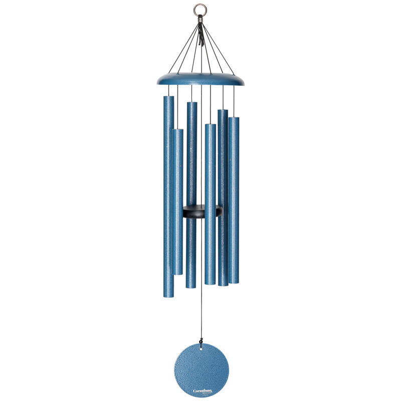 Carillon en métal Corinthian Bells, Bleu ciel, H 36 po x l 8 po