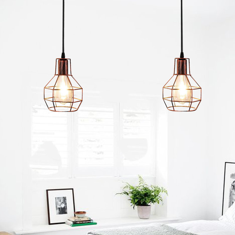 Cotillard 2 - Light Cluster Pendant, Rustic Red