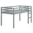 Wooden Loft Bed With Ladder-2106610048
