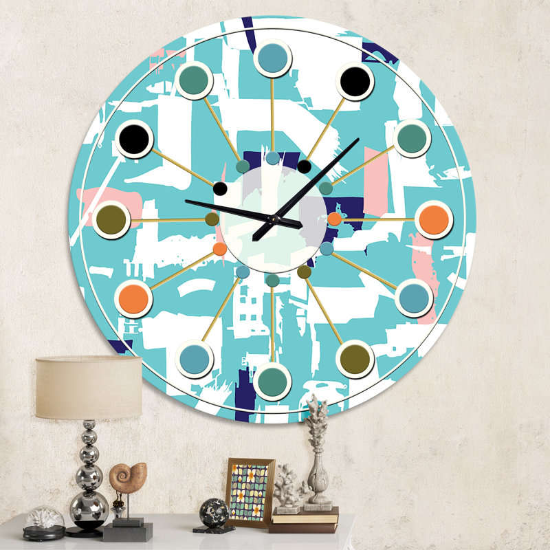 Horloge murale rétro Mid-Century, Moyenne