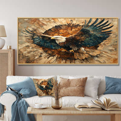 Aigle Gervin dans une forêt, échos de la liberté III - aigle, art mural