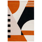 Hiro Rd863 Area Rug In Ivory / Rust
