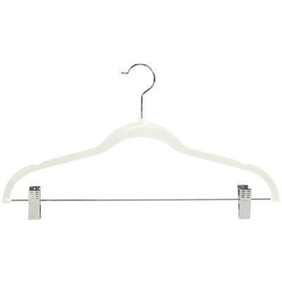 Cintres en velours  antidérapants avec pinces pour robe / chandail / chandail
