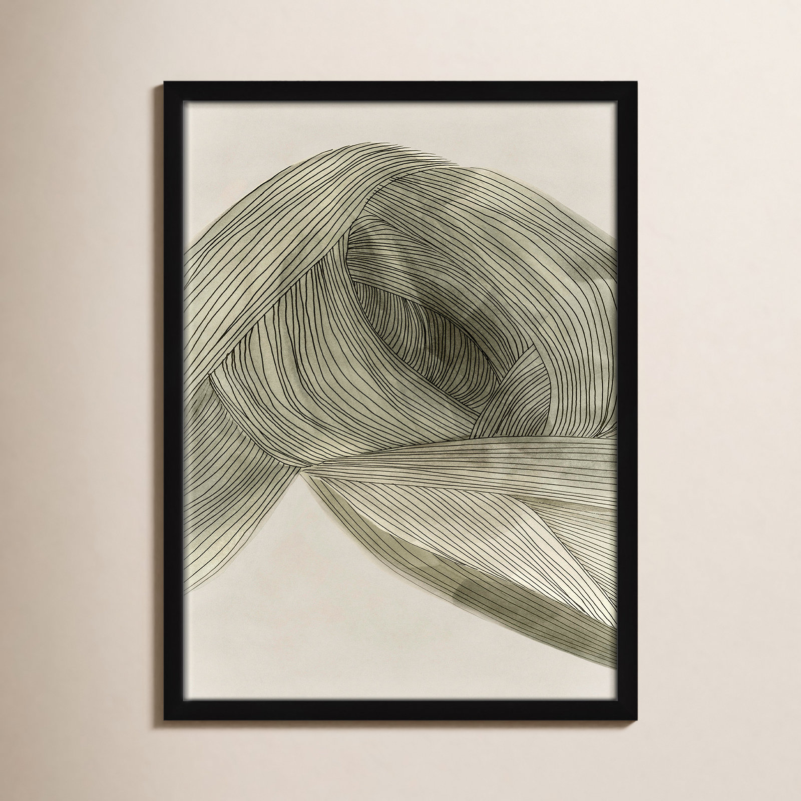 Arnell "Dreaming in Pastel I" Painting, 23" H x 17" W x 0.75" D, Satin Black