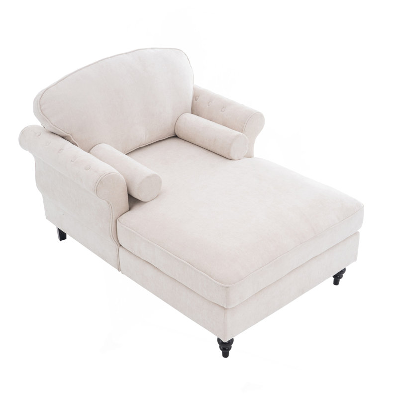 [New] Oversized Chaise Lounge Indoor Sofa, Beige