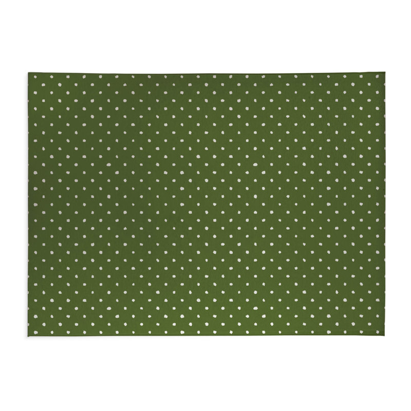 Leo Low Profile Kitchen Mat, Rectangle 3' x 5', Olive Green