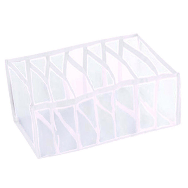 Boîte de rangement en filet pliable, 10.24" H x 6.3" W x 0.79" D, White