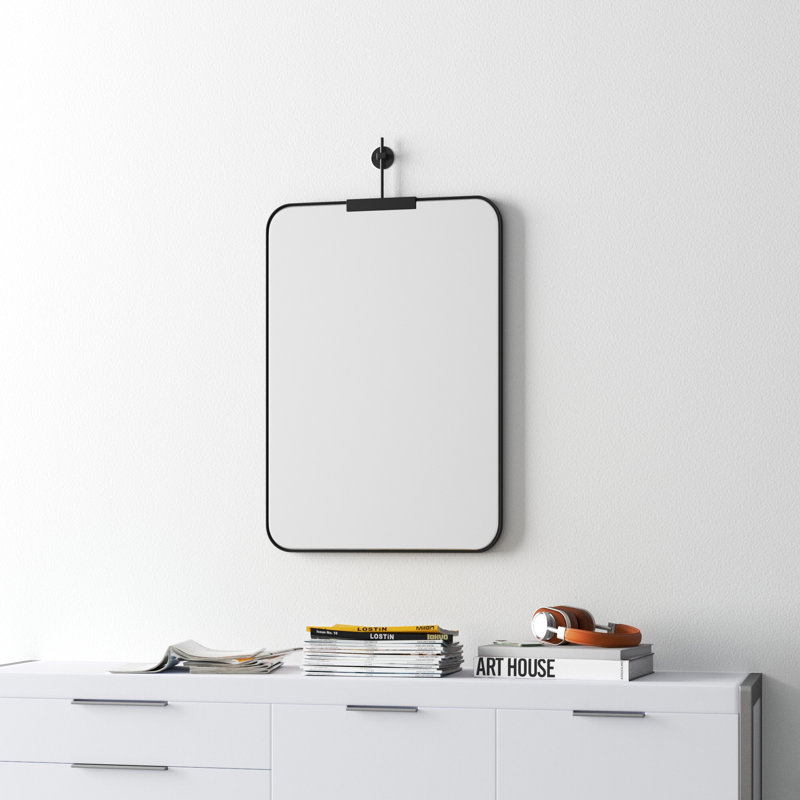 Frida Rectangle Mirror, Black