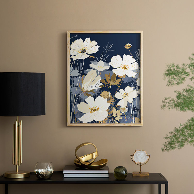 Reproduction encadrée FLORAL Series CCDCLXXV - bois massif, H 30 po x l 24 po