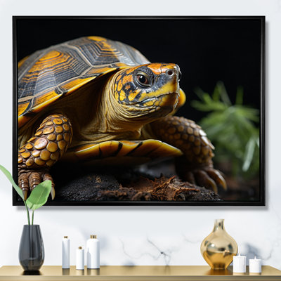 Gros plan sur une tortue, portrait sur toile