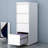 4 Drawer File Cabinet With Lock Metal Vertical File Storage Cabinet Office Home Steel Vertical File Cabinet For A4 Legal/Letter Size Narrow File Cabinet Locked-1701545687