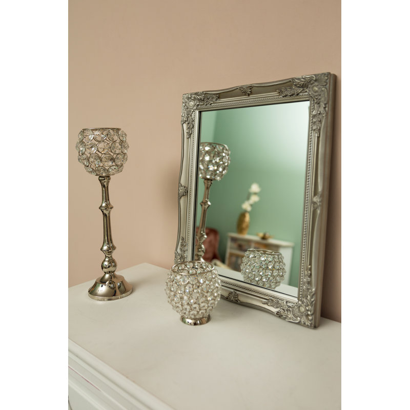 Dan Wood Flat Wall Mirror, Silver
