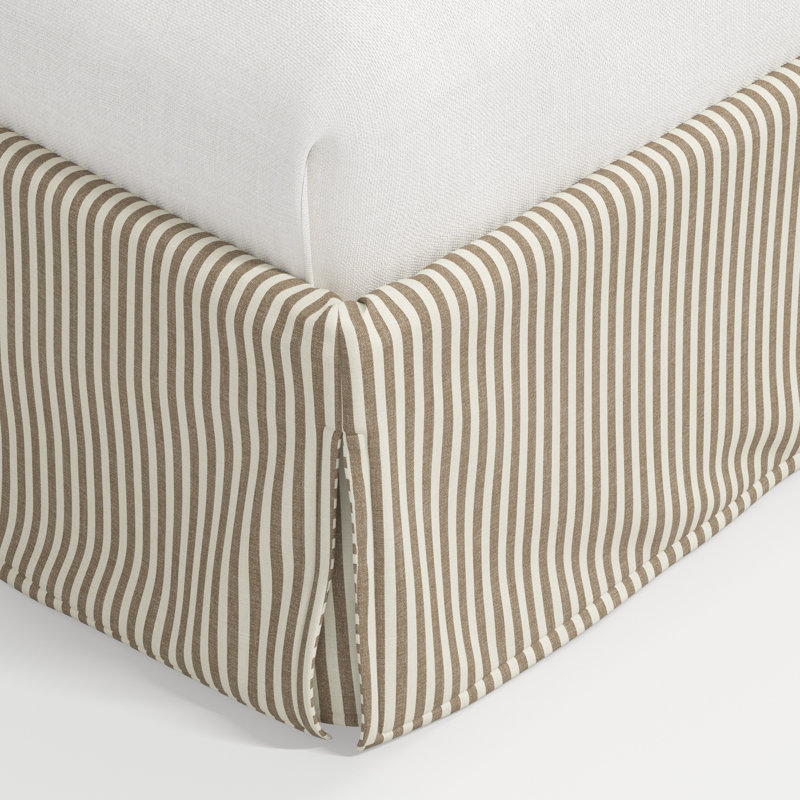 Stoffer Home x Cloth and Co. Maura Bed, California King, Jane Stripe Burlap
