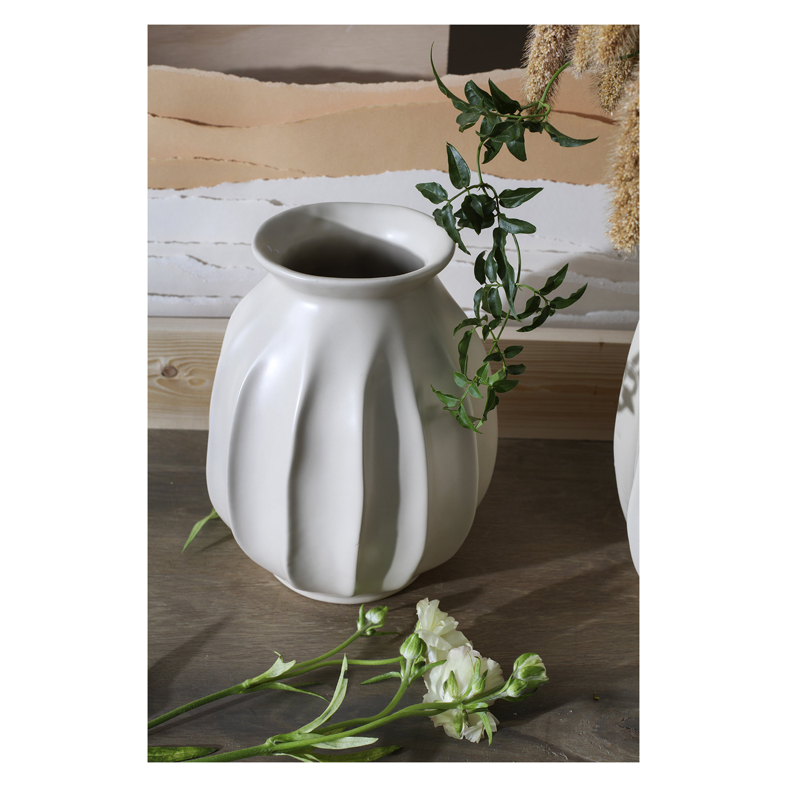 Ackerman Handmade Ceramic Table Vase, 9.25" H x 7" W x 7" D