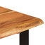 Sheatown Acacia Rectangular Wood Top Dining Table with Steel Base-1933232177