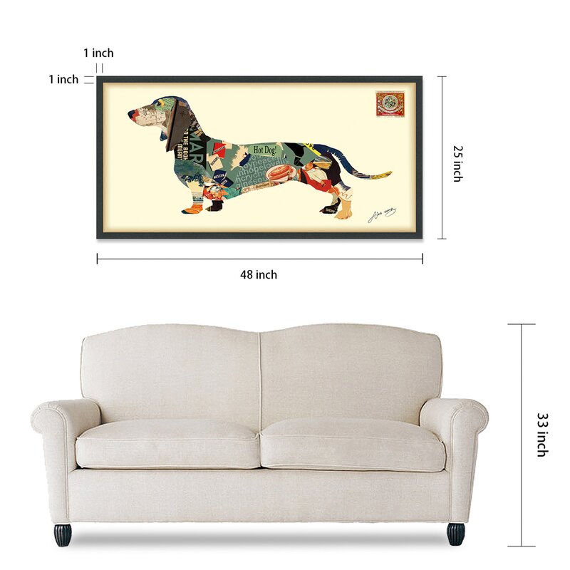 Latitude Run® Dachshund Framed by Alex Zeng Print & Reviews | Wayfair