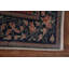 Tapis bleu marine en laine noué à la main de conception unique 5 pi x 6 pi 10 po New Age