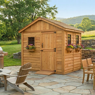8 ft. W x 8ft. D Gardener Cedar Wood Storage Shed