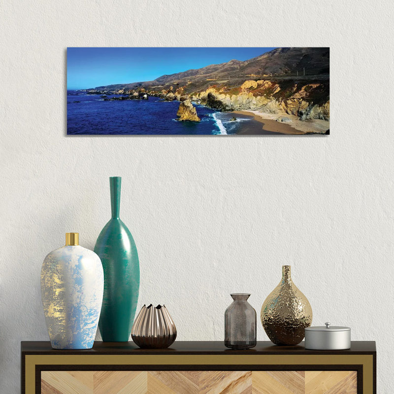 Rock Formations On The Coast, Big Sur, Garrapata State Beach, Monterey Coast, California, USA II by Panoramic Images - Wrapped Canvas Panoramic Print