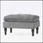 Repose-pieds rembourré avec plateau-coussin et pieds en bouleau Gourav-101770881