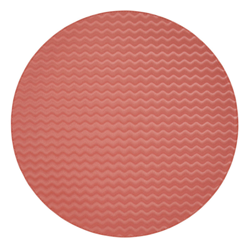 Tilde Vinyl Striped Round Placemat, Pink/Pearl