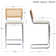 Ambrine Upholstered Boucle Counter & Bar Stool with Cane Rattan Back
