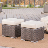 Jossif Resin (All Weather) Wicker/Rattan Outdoor Ottoman