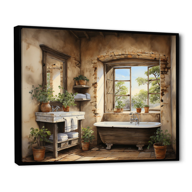 Chakera Laundry Rustic Vibe II, Cadre flottant noir, H 30 po x l 40 po x P 1,5 po