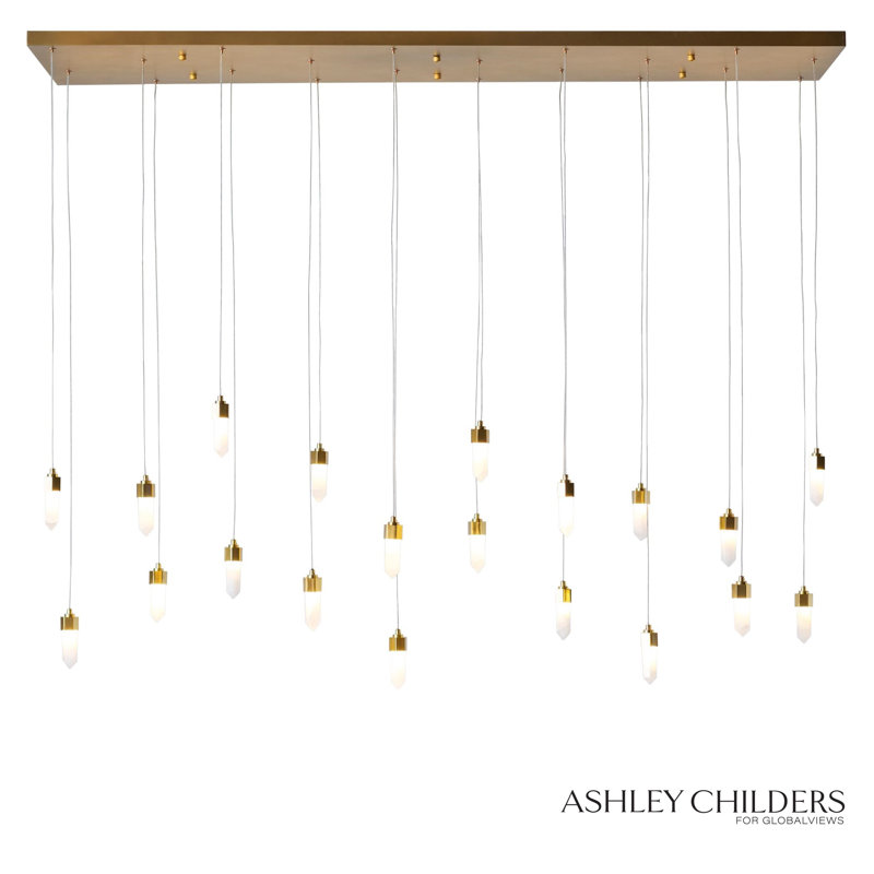 Leo 20 - Light LED Chandelier, 53.75" H x 60" W x 20.75" D