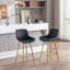 Tabouret de bar en velours avec repose-pieds chromé, ensemble de 2-654881959-654881961
