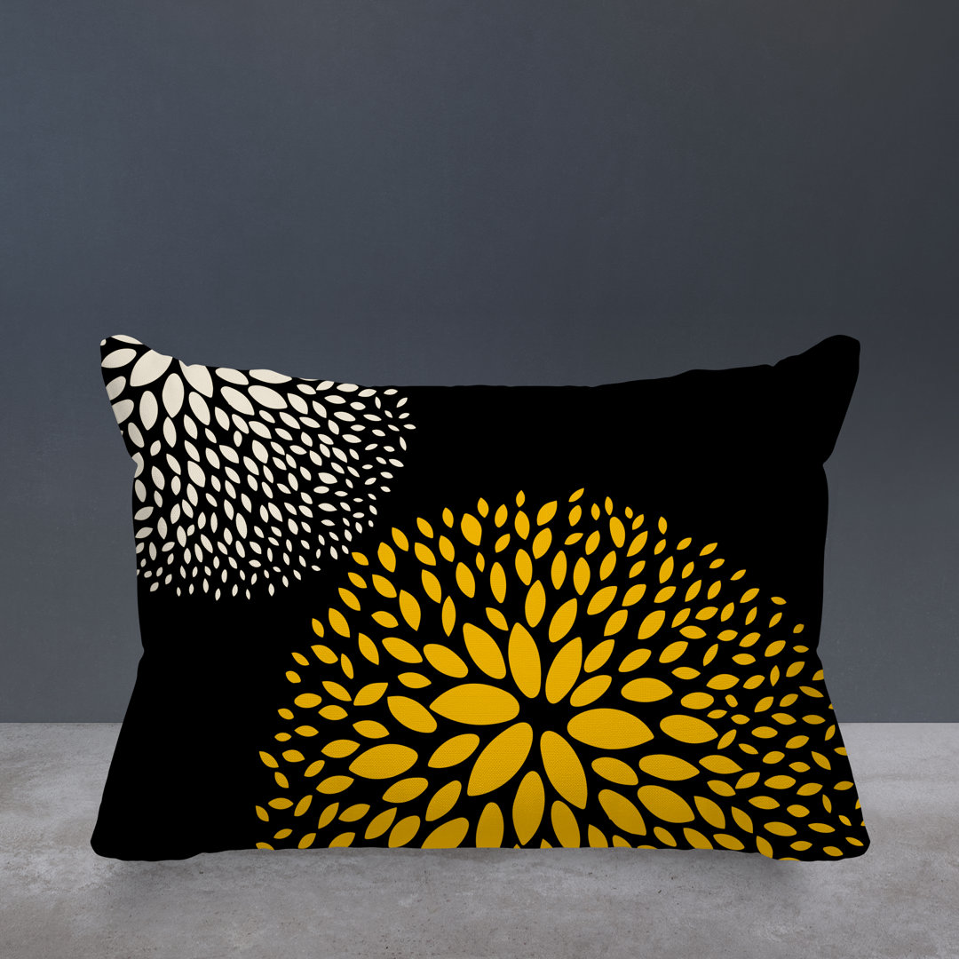 Bavaria Floral Spun Polyester Indoor/Outdoor Throw Pillow ULLI HOME 