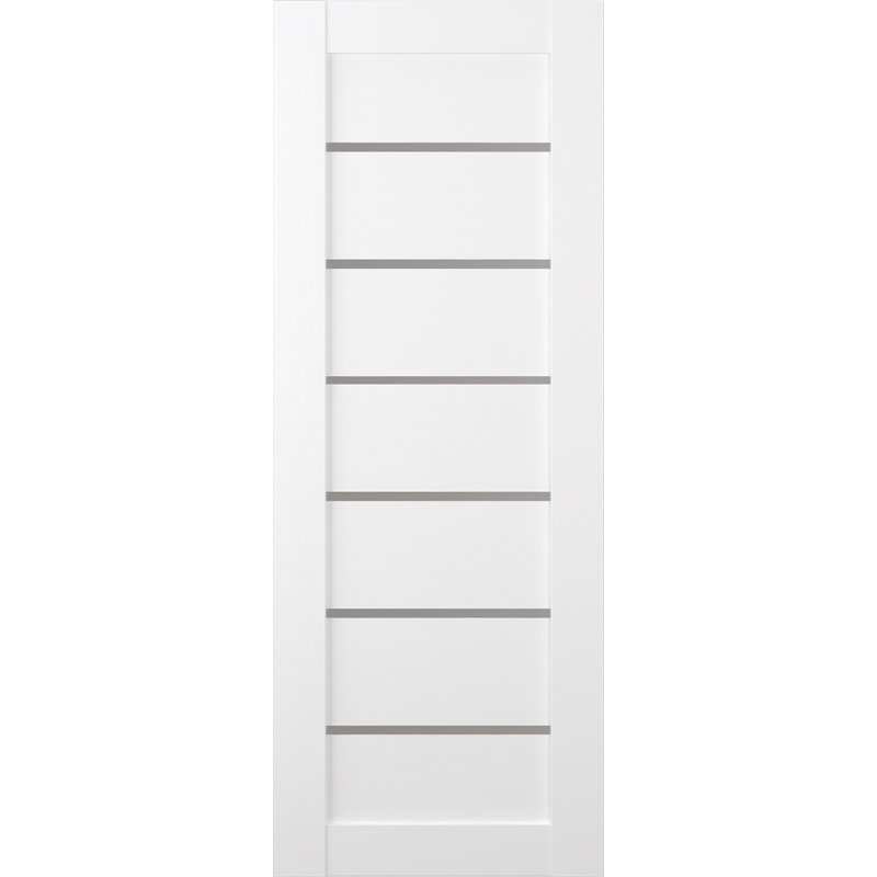 Dalle de porte intérieure en bois givré Elba, Blanc noble, 29,75 po x 83,23 po