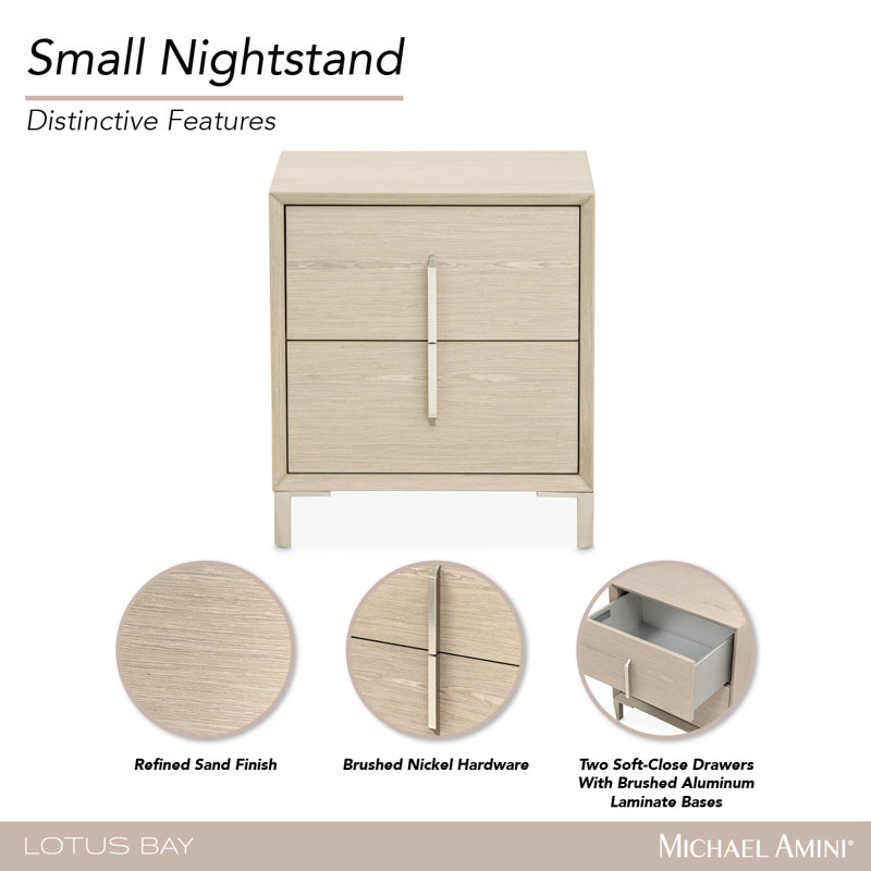 Lotus Bay Nightstand, Small - Sand