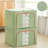 Steel Frame Storage Box, Cloth Storage Box for Quilt Storage Box Folding Wardrobe Fabric Extra Large Storage Bag with Clear Window, Sturdy Zippers-2110077358-2110077356