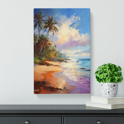 Beach Impressionism Art No.3 - Wrapped Canvas