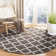 Rodgers Hand Woven Flat Weave Wool/Cotton Geometric Rug in Brown/Ivory