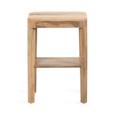 Ardentown Solid Wood Side Table with Storage by Kate and Laurel