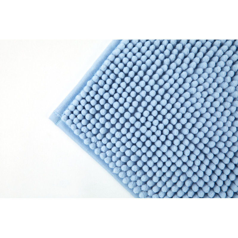 Heloise Non-Slip Bath Rug, 45cm W x 75cm L, Blue Bell