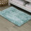 Tapis de salle de bain, tapis de bain absorbants très doux, antidérapant, séchage rapide, lavable à la machine, confort moelleux pour le plancher de la salle de bain, la baignoire, la douche et les accessoires de décoration intérieure, 17 x 24, turquoise