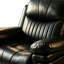 Fauteuil inclinable manuel en similicuir de 40 po de largeur, dossier et accoudoirs rembourrés-1014618835