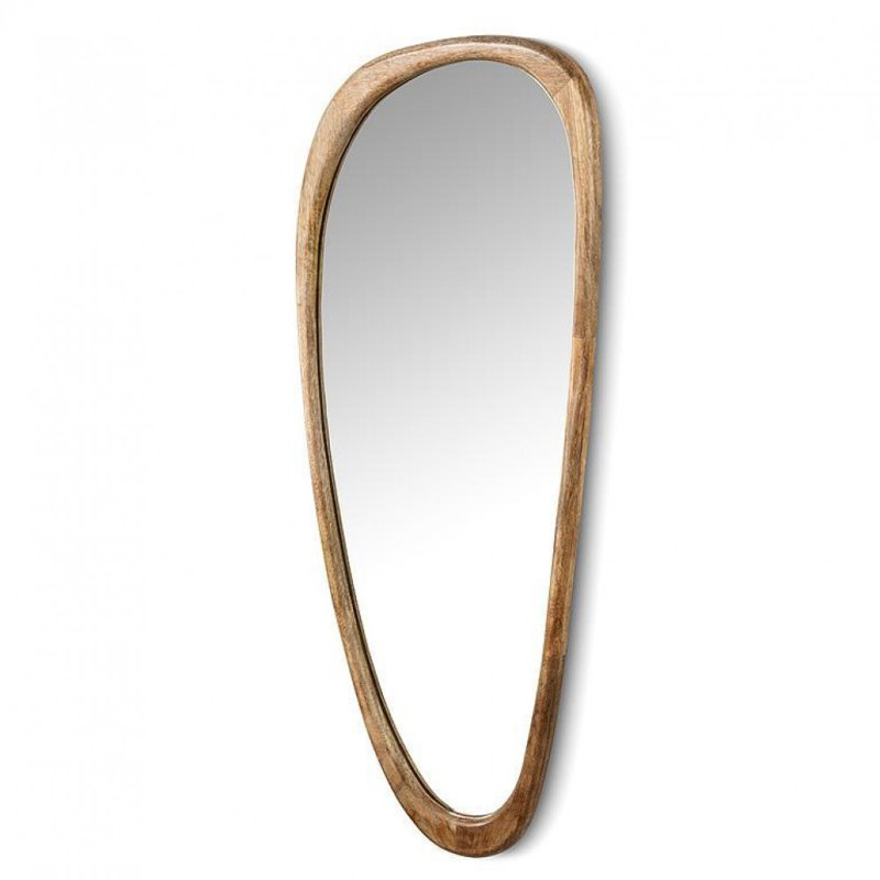 Extra Long Freeform Shaped Wall Mirror, 40" x 16.50"