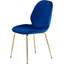 Chaise d'appoint rembourrée et revêtue de velours-736037521
