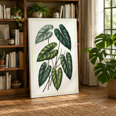 Leafy Study Botanical - Wrapped Canvas