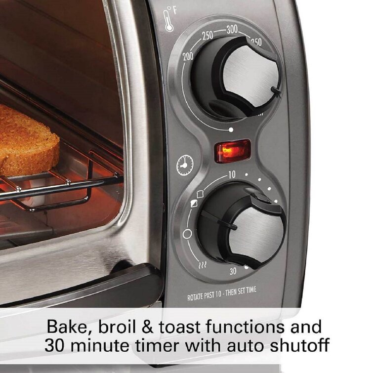 Hamilton Beach Easy Reach® 4 Slice Toaster Oven with Roll-Top Door - 31334D