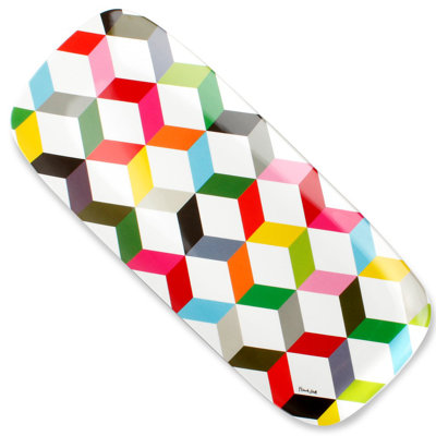 Plateau en mélamine rectangulaire ziggy