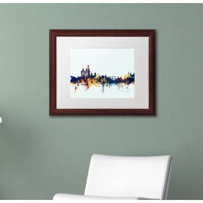 « amsterdam horizon blue », impression encadrée