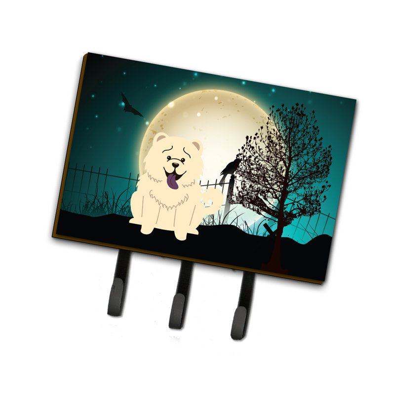 Garde-chow ou porte-clé chow halloween, Crème